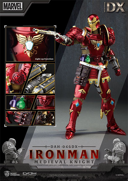 Beast Kingdom Marvel Dynamic 8ction Heroes DAH-046DX Medieval Knight Iron Man Deluxe Action Figure
